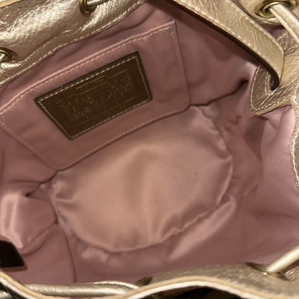 Coach Leather Drawstring Bucket Bag - Picture 3 of 8